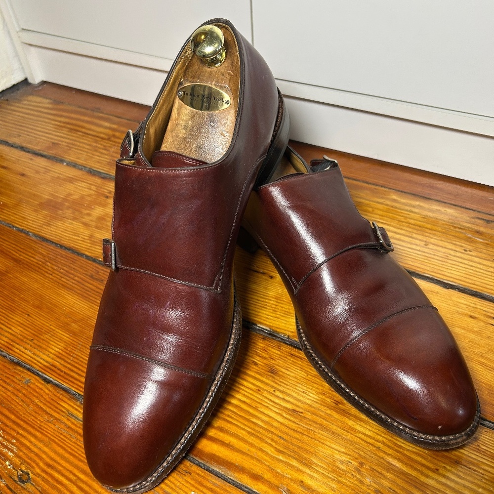 Beckett Simonon, Handcrafted Leather Double Monnk Shoes